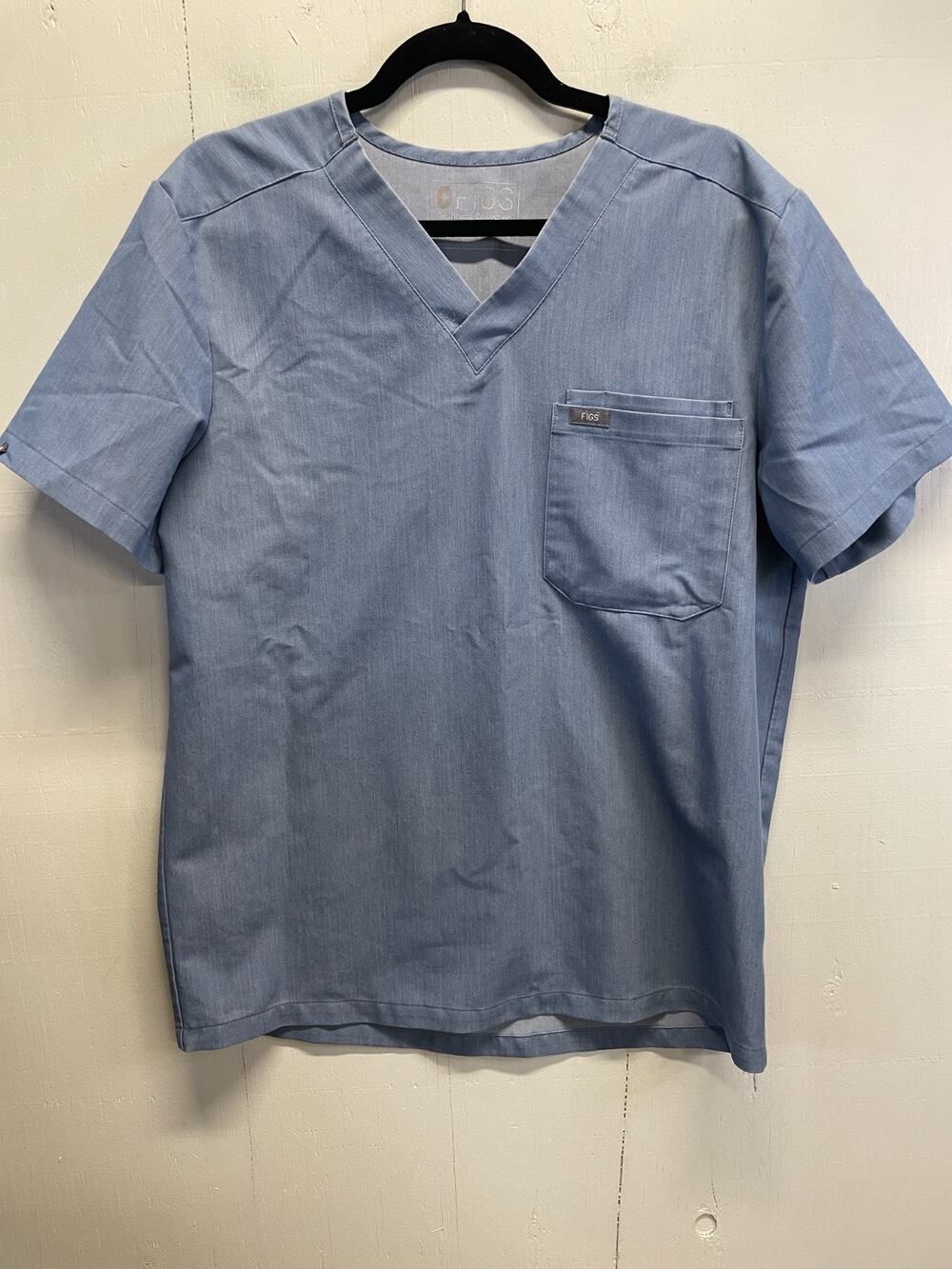 Figs Women's Catarina One-Pocket Scrub Top Technical Collection Size Medium Blue